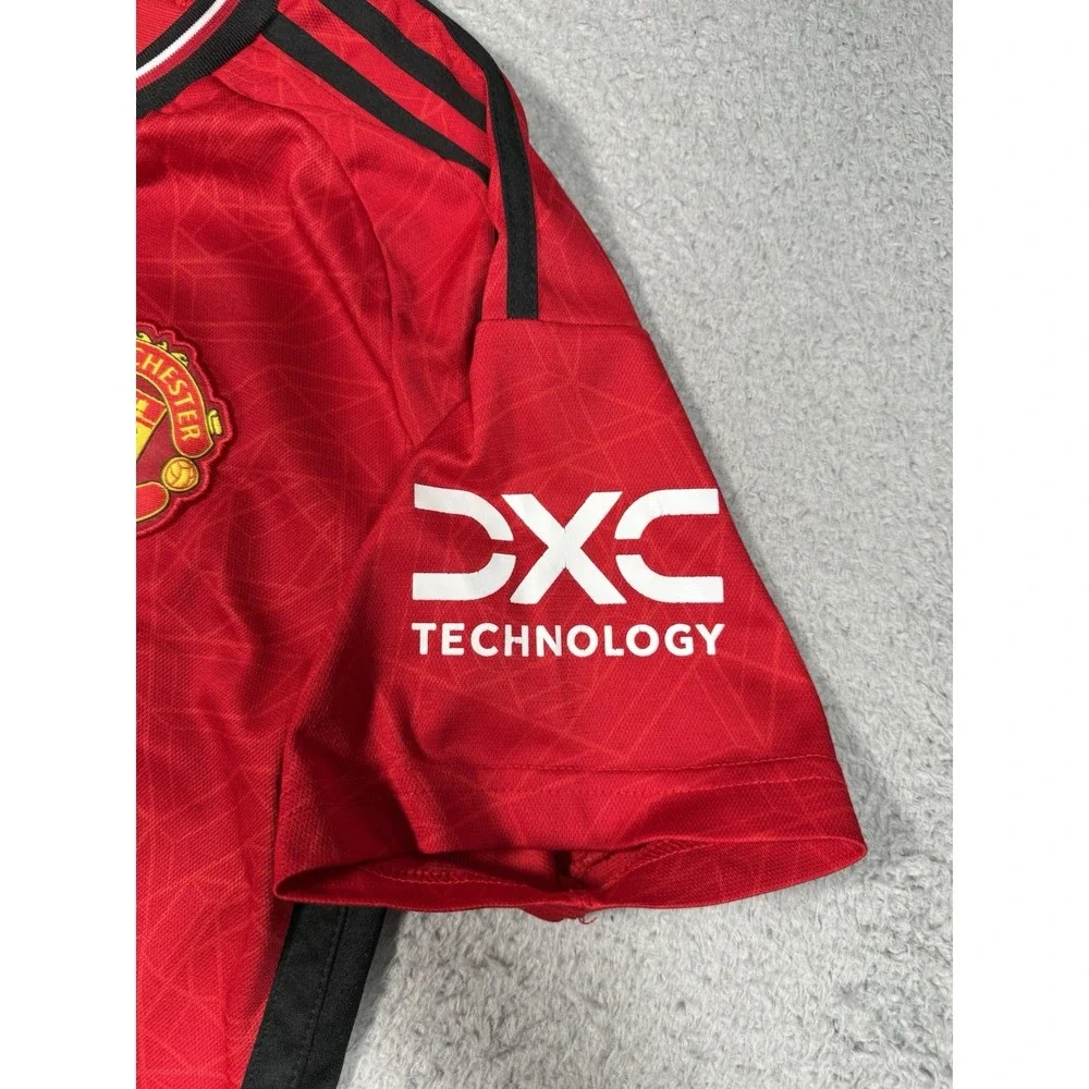 Manchester United Home Soccer Futbol Jersey 2023/2024 Adidas‎ Mens Large Red